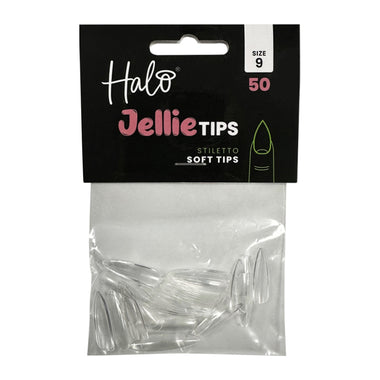 Halo Jellie Stiletto Sizes 9 Nail Tips x 50