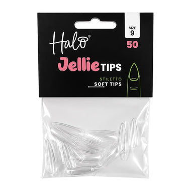Halo Jellie Stiletto Sizes 9 Nail Tips x 50