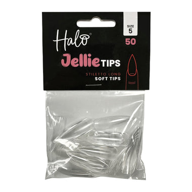 Halo Jellie Stiletto Long Size 5 Nail Tips x 50