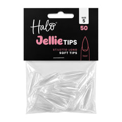 Halo Jellie Stiletto Long Size 5 Nail Tips x 50