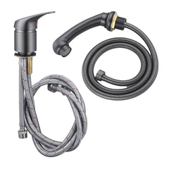 Lotus Complete Mixer Tap Set Brushed Grey