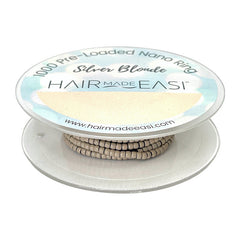Hair Made Easi Pre-loaded Silicone Lined Nano Rings Blonde (Silver) x 1000