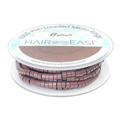 Hair Made Easi Pre-loaded Silicone Lined Micro Rings Brown x 1000