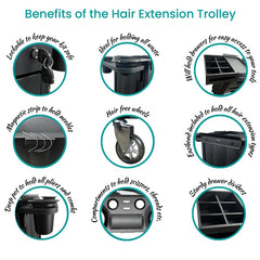Hair Made Easi Hair Extension Trolley Black