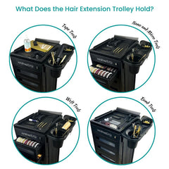Hair Made Easi Hair Extension Trolley Black