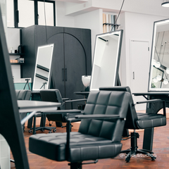 Lotus Westbury Black Styling Chair 5 Star Base