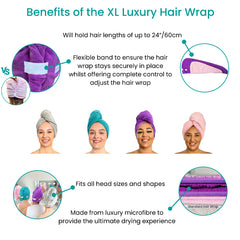 Hair Made Easi Dove Grey XL Luxury Hair Wrap