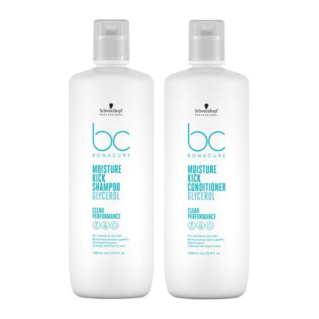 Bonacure Moisture Kick Shampoo & Conditioner 1000ml by Schwarzkopf