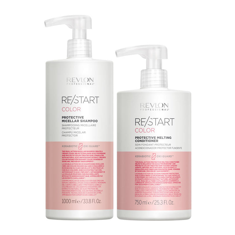 Restart Color Protective Shampoo 1000ml & Conditioner 750ml by Revlon Professional