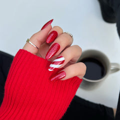 Lecenté Hema Free Glitter Gel Polish Candy Cane Lane 15ml