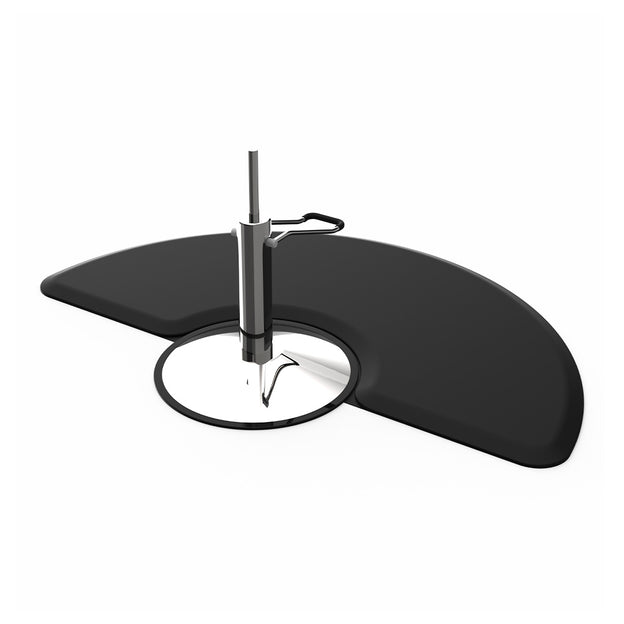 Lotus Anti Fatigue Mat Semi Circle Black 5 x 3ft