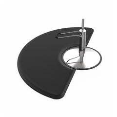 Lotus Anti Fatigue Mat Semi Circle Black 5 x 3ft