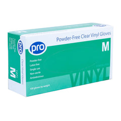 Pro Powder Free Vinyl Gloves Small Pack of 100 pcs