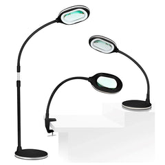 Native Lighting 3 in 1 Floor Magnifier Lamp Black
