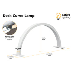 Native Lighting Desk Curve Lamp and Mobile Phone Holder