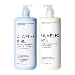 Olaplex No.4C Shampoo & No.5 Conditioner 1L Duo Bundle