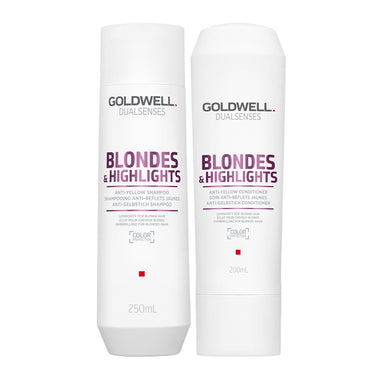 Goldwell Dualsenses Blondes & Highlights Anti-Yellow Shampoo 250ml & Conditioner 200ml Duo Bundle
