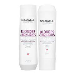 Goldwell Dualsenses Blondes & Highlights Anti-Yellow Shampoo 250ml & Conditioner 200ml Duo Bundle