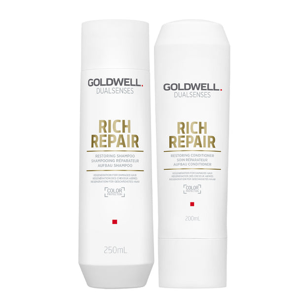 Goldwell Dualsenses Rich Repair Restoring Shampoo 250ml & Conditioner 200ml Duo Bundle