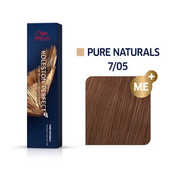 Wella Koleston Perfect Me+ 60ml 7/05 Medium Blonde Natural Mahogany
