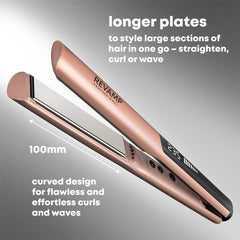 Revamp Dynamic Radiance Straight & Style Straightener Gold