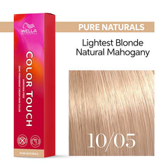 Wella Color Touch Pure Naturals 10/05 Lightest Blonde Natural Mahogany 60ml