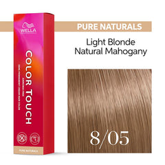 Wella Color Touch Pure Naturals 8/05 Light Blonde Natural Mahogany 60ml