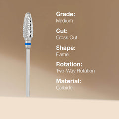 Lotus Carbide E-file Bit Flame Medium