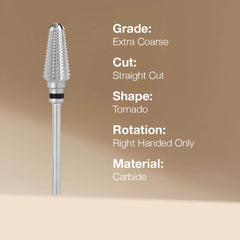 Lotus Carbide E-file Bit Tornado Extra Coarse