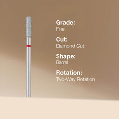 Lotus Silver Diamond Barrel E-file Bit Fine