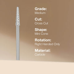 Lotus Carbide E-file Bit Mini Cone Medium