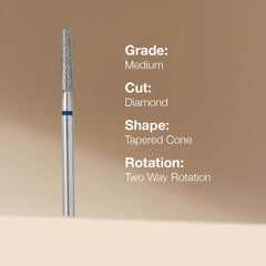 Lotus Diamond E-file Bit Tapered Cone Medium