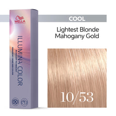 Wella Illumina 60ml 10/53 Lightest Blonde Mahogany Gold