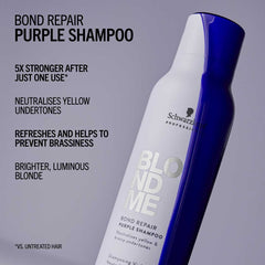 Schwarzkopf BLONDME Bond Repair Purple Shampoo 300ml