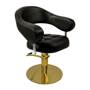 Lotus Corby Black Styling Chair Round Gold Base