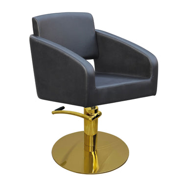Lotus Matisse Black Styling Chair Round Gold Base