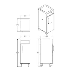 REM Secura Black Trolley