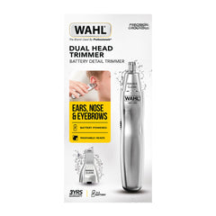 WAHL Dual Head Battery Ear, Nose & Brow Trimmer