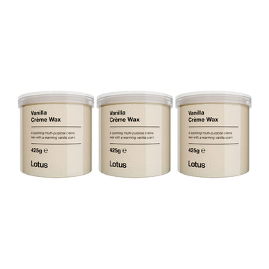 Lotus Vanilla Creme Wax 425g Value Trio Bundle