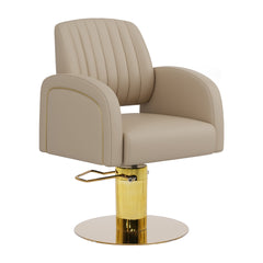 Lotus Darcy Sand Styling Chair Round Gold Base