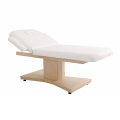 Lotus Chelsea Light Wood & Cream Motorised Spa Beauty Bed