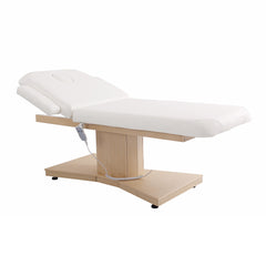 Lotus Chelsea Light Wood & Cream Motorised Spa Beauty Bed