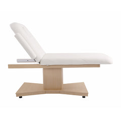 Lotus Chelsea Light Wood & Cream Motorised Spa Beauty Bed