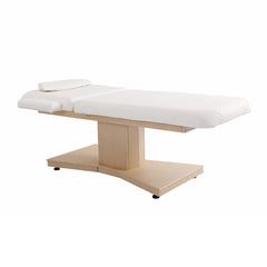 Lotus Chelsea Light Wood & Cream Motorised Spa Beauty Bed