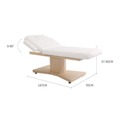 Lotus Chelsea Light Wood & Cream Motorised Spa Beauty Bed