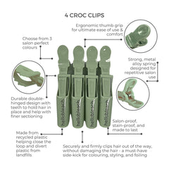 Hello Bleach The Croc Clip Jade x 4