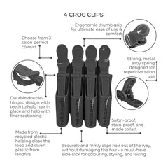 Hello Bleach The Croc Clip Stone x 4