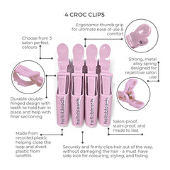 Hello Bleach The Croc Clip Bby Pink x 4