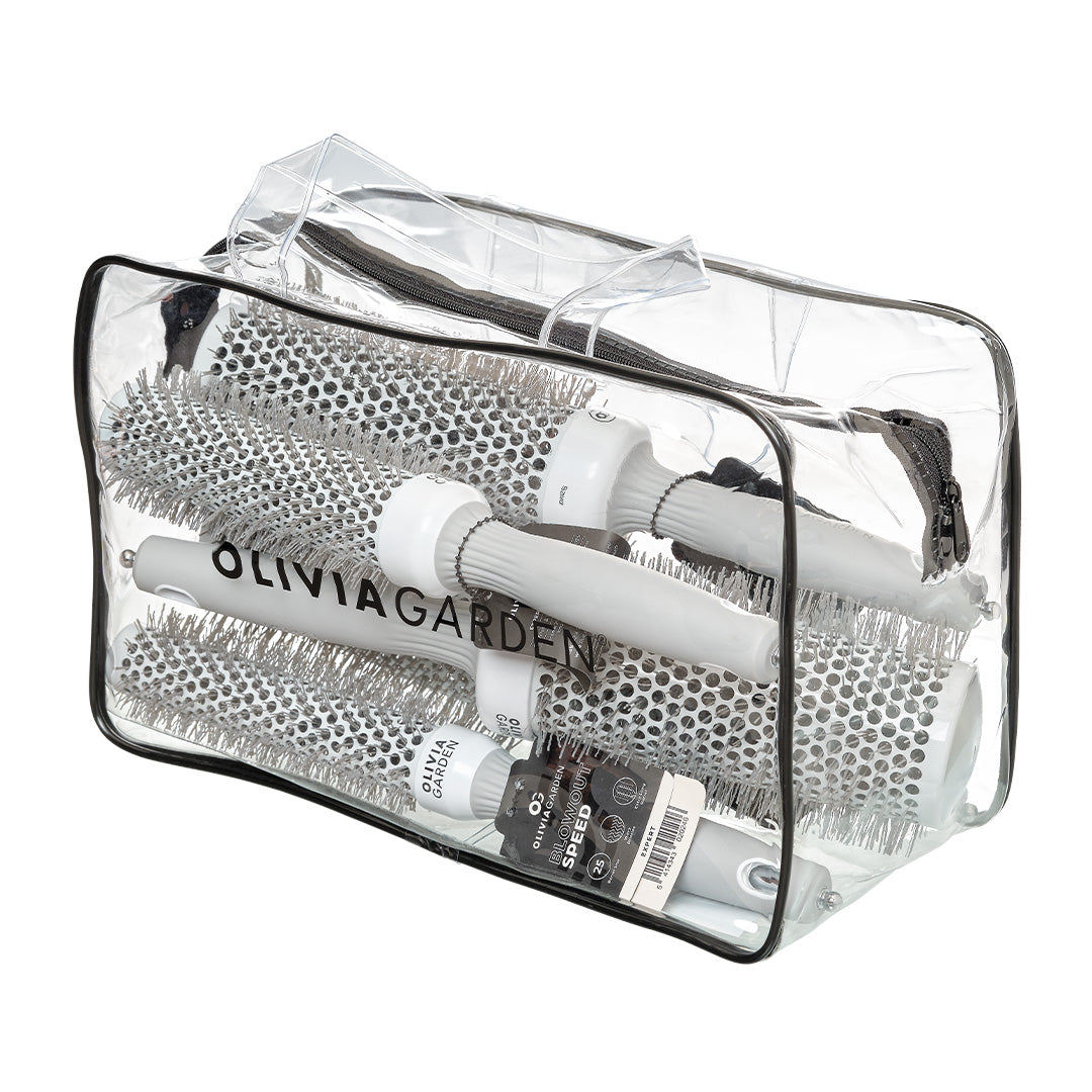 Olivia Garden Expert Blowout Speed White & Gray Bag