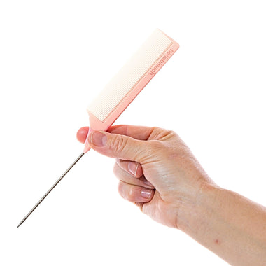 Hello Bleach Tail Comb with Stainless Steel Tip Coral